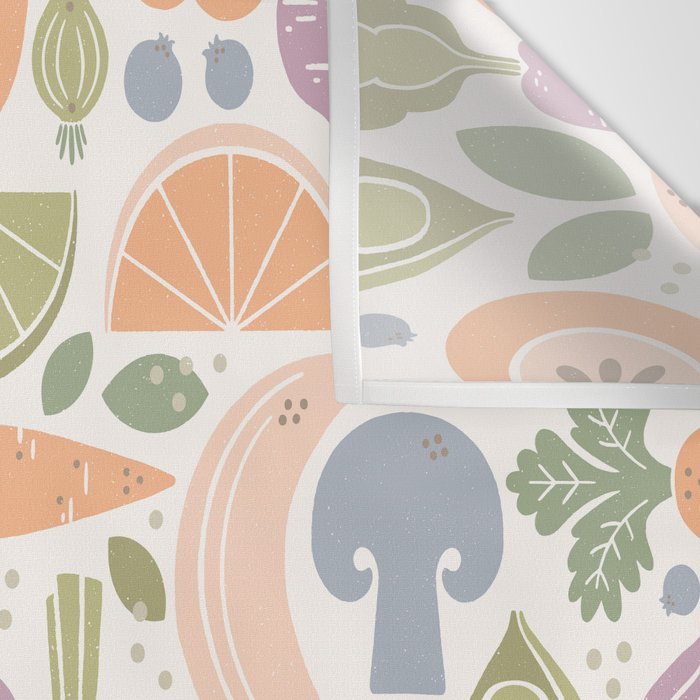 Fruits and Veggies 2025 Calendar Pastel Wall Tapestry Gallery Image 3