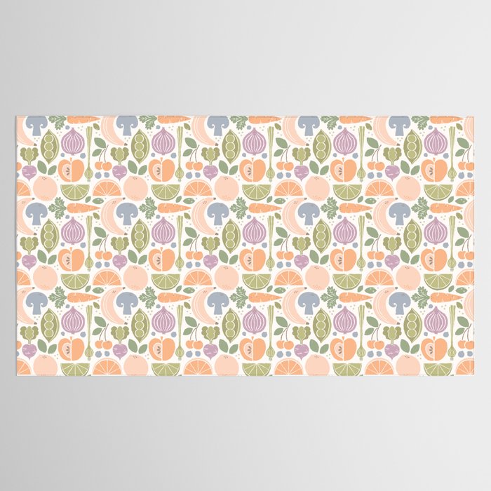 Fruits and Veggies 2025 Calendar Pastel Tablecloth Gallery Image 2
