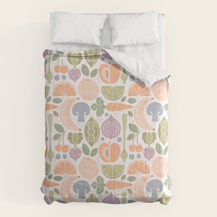 Fruits and Veggies 2025 Calendar Pastel Comforter Gallery Image 6