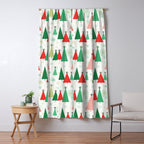Mid Century Happy Holidays Window Curtain Gallery Image 5