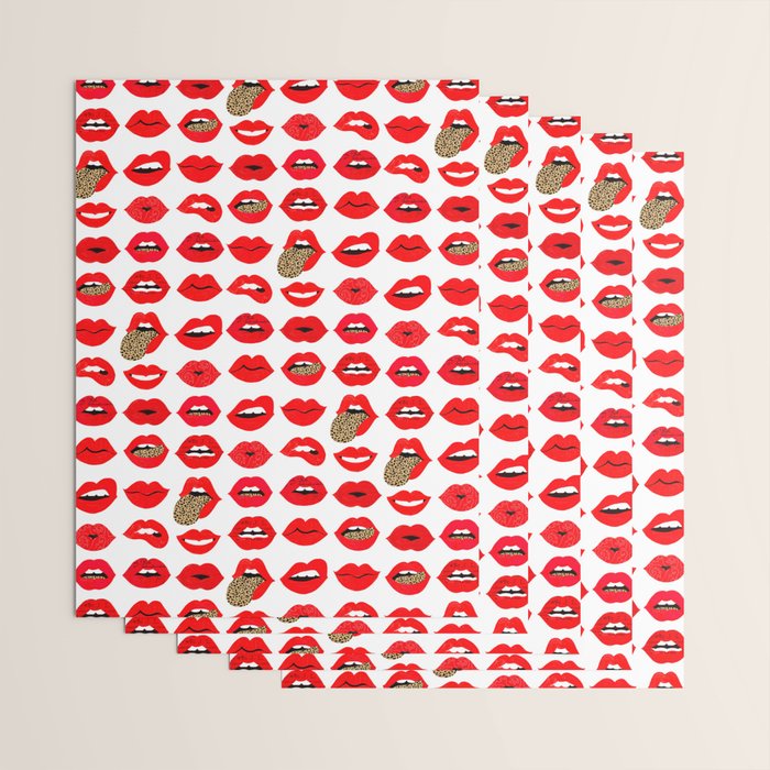 Leopard Lips of Love Wrapping Paper Gallery Image 3