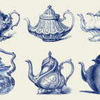 Blue Tea Pots Coffee Mug Gallery Image 2