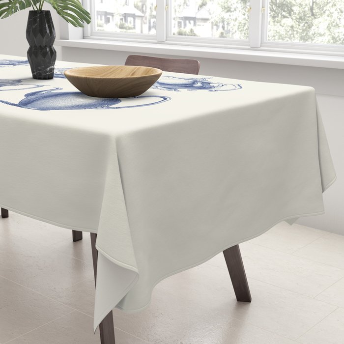 Blue Tea Pots Tablecloth Gallery Image 3