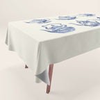 Blue Tea Pots Tablecloth Gallery Image 1