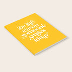 Motivational words smile today yellow Notebook Gallery Image 2