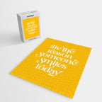 Motivational words smile today yellow Jigsaw Puzzle Gallery Image 2