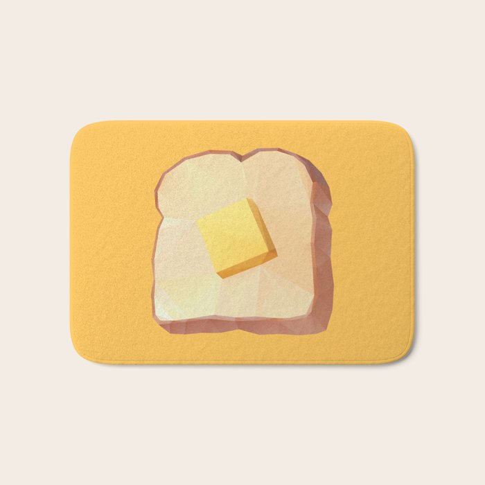 Toast with Butter polygon art Bath Mat Gallery Image 1