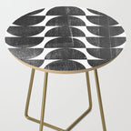 Mid Century Modern Op Art Black and White Pattern Side Table Gallery Image 2