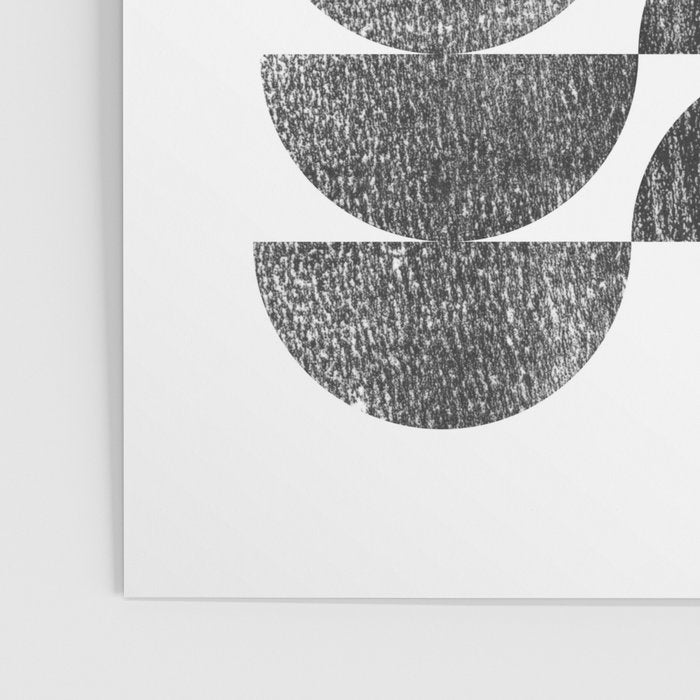Mid Century Modern Op Art Black and White Pattern Poster Gallery Image 3