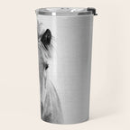 Wild Horse - Black & White Travel Mug Gallery Image 2