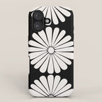 Retro Daisy Abstract II Black and White Bold Floral iPhone Case Gallery Image 1