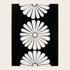 Retro Daisy Abstract II Black and White Bold Floral Poster Gallery Image 4