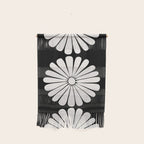 Retro Daisy Abstract II Black and White Bold Floral Wall Hanging Gallery Image 1
