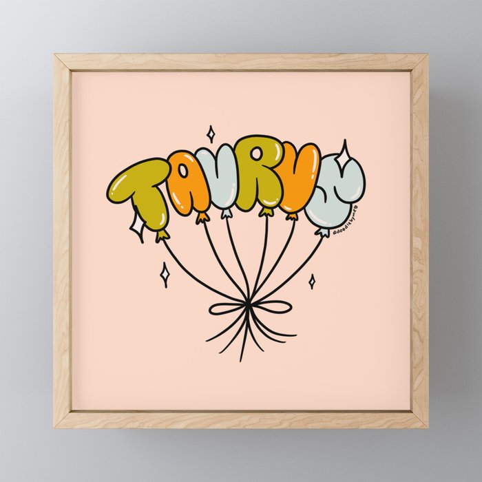 Taurus Balloons Mini Art Print Gallery Image 1