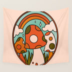 Stained Glass Mushrooms Wall Tapestry Gallery Image 4