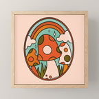 Stained Glass Mushrooms Mini Art Print Gallery Image 1