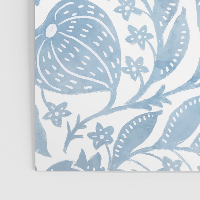 French Country Fig Garden In Blue Poster Gallery Image 3