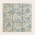 French Country Fig Garden In Blue Wood Wall Art Gallery Image 1