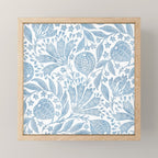 French Country Fig Garden In Blue Mini Art Print Gallery Image 1