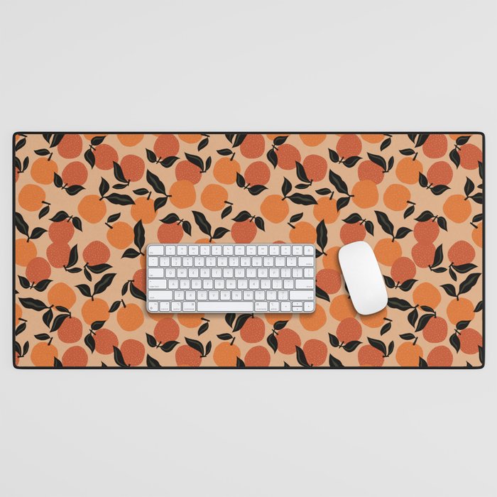 Seamless Citrus Pattern / Oranges Desk Mat Gallery Image 1