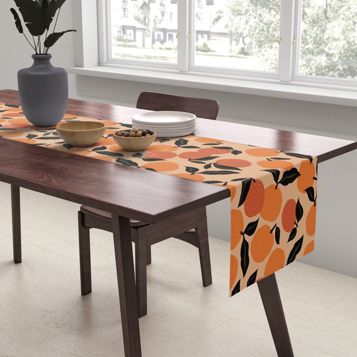 Seamless Citrus Pattern / Oranges Table Runner Gallery Image 2