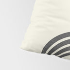 Mid century modern black and white sun and rainbow Pillow Sham Gallery Image 4