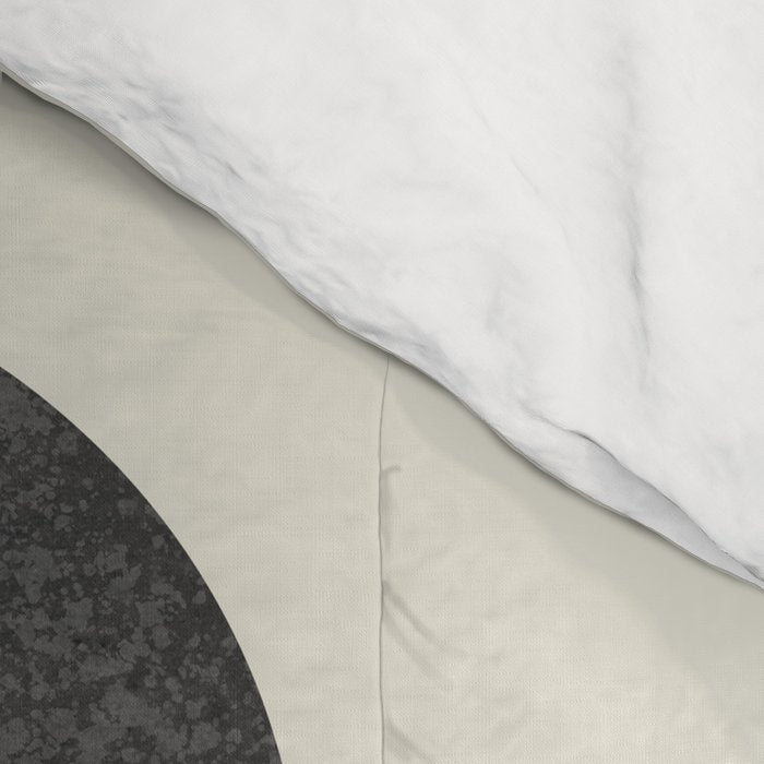 Mid century modern black and white sun and rainbow Comforter Gallery Image 4
