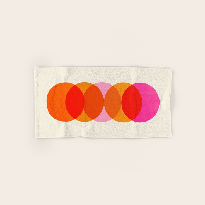 Abstraction_COLOUR_CIRCLES_001 Bath Towel Gallery Image 1