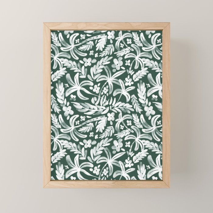 Greenish Tropical Palm Breeze Mini Art Print Gallery Image 1