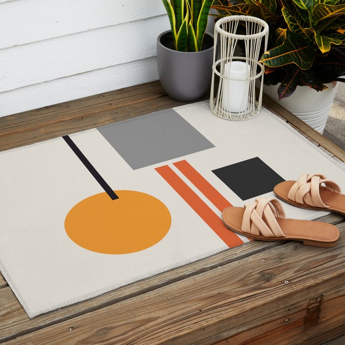 Mid Century 05 Outdoor Rug Gallery Image 2