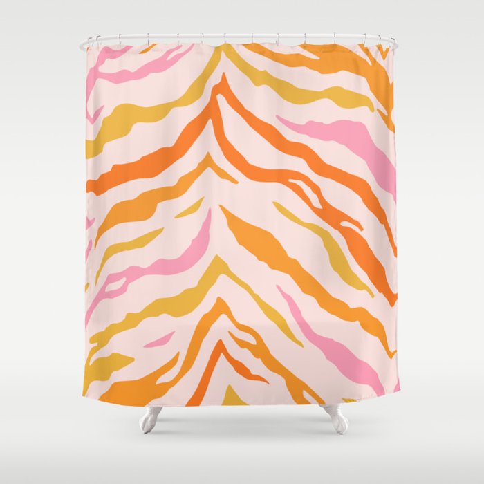 Tiger: PATTERN 07 | The Peach Edition Shower Curtain Gallery Image 1