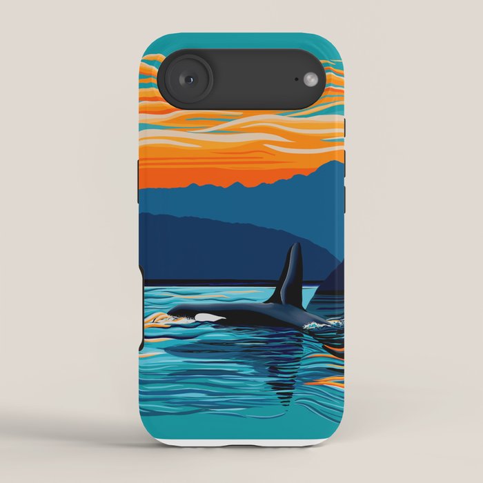 Orca into the Fire Sky iPhone Case Gallery Image 2