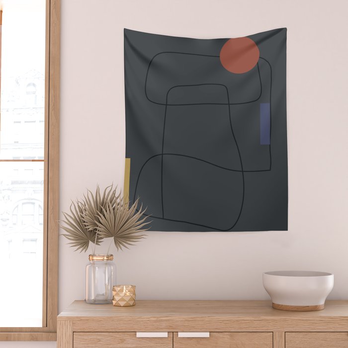 Minimal Geometric 61 Wall Tapestry Gallery Image 2