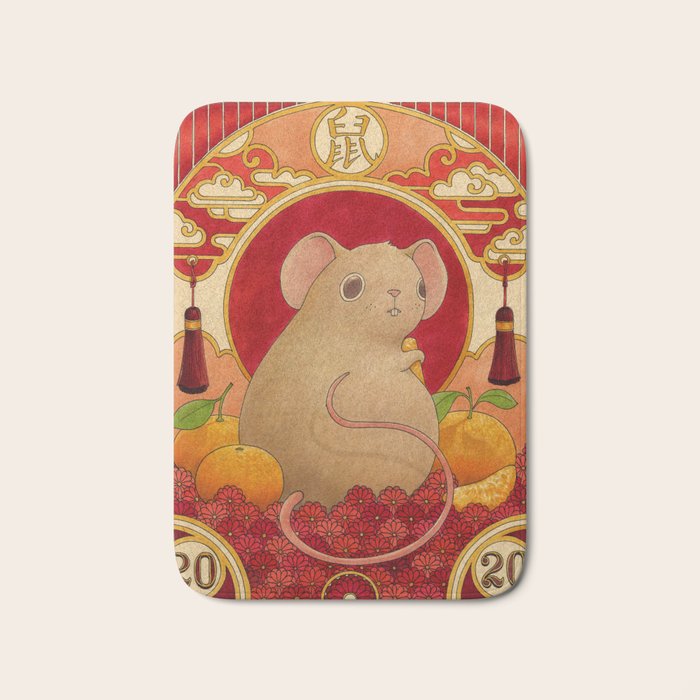 Year of the Rat Bath Mat Gallery Image 1
