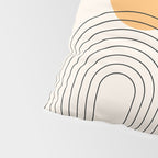 Mid Century Modern Geometric 70 (Rainbow and Sun Abstraction) Pillow Sham Gallery Image 4