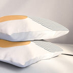 Mid Century Modern Geometric 70 (Rainbow and Sun Abstraction) Pillow Sham Gallery Image 3