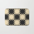 Black and Beige Retro Bath Mat Gallery Image 1