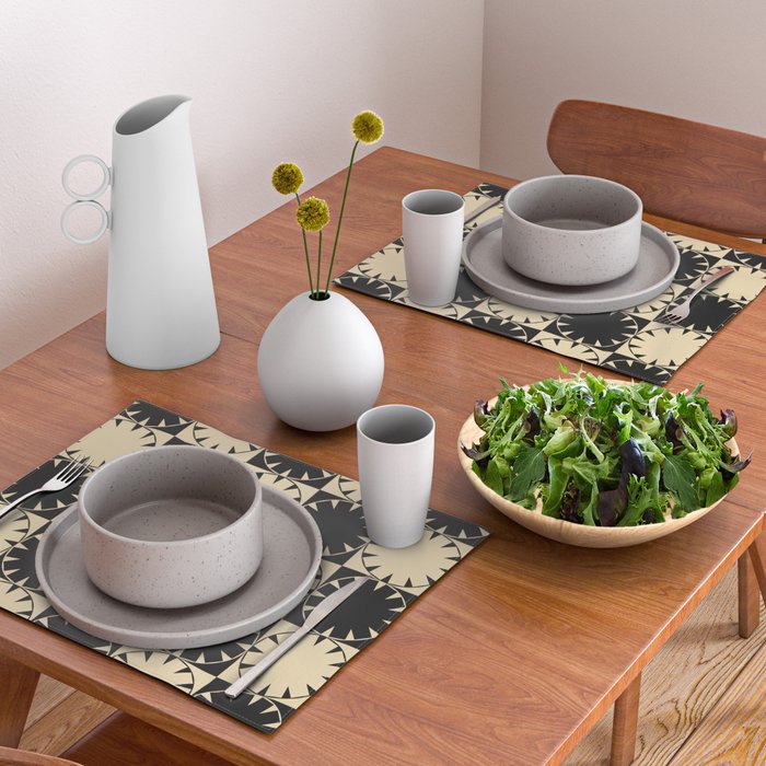 Black and Beige Retro Placemat Gallery Image 2