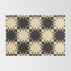 Black and Beige Retro Rug Gallery Image 2