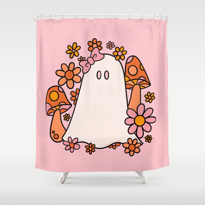 Bow Ghost Shower Curtain Gallery Image 1