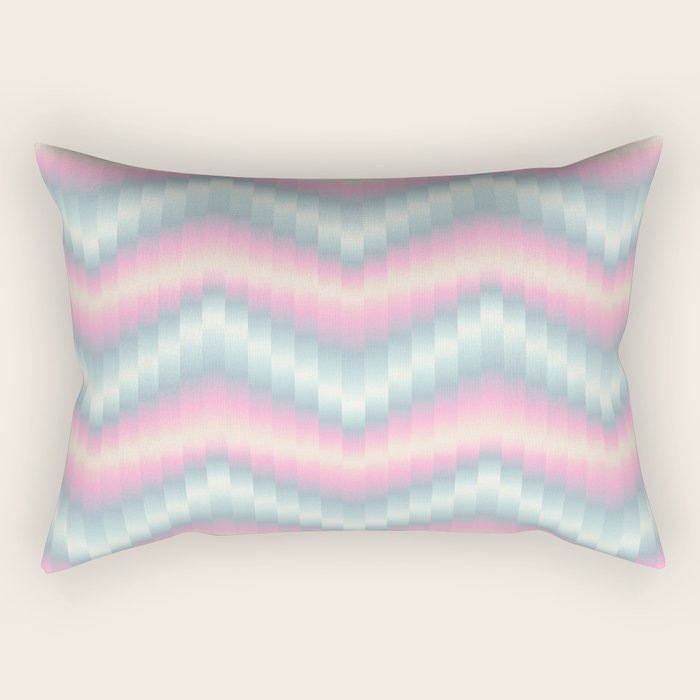Blurred holographic Zigzag Rectangular Pillow Gallery Image 2