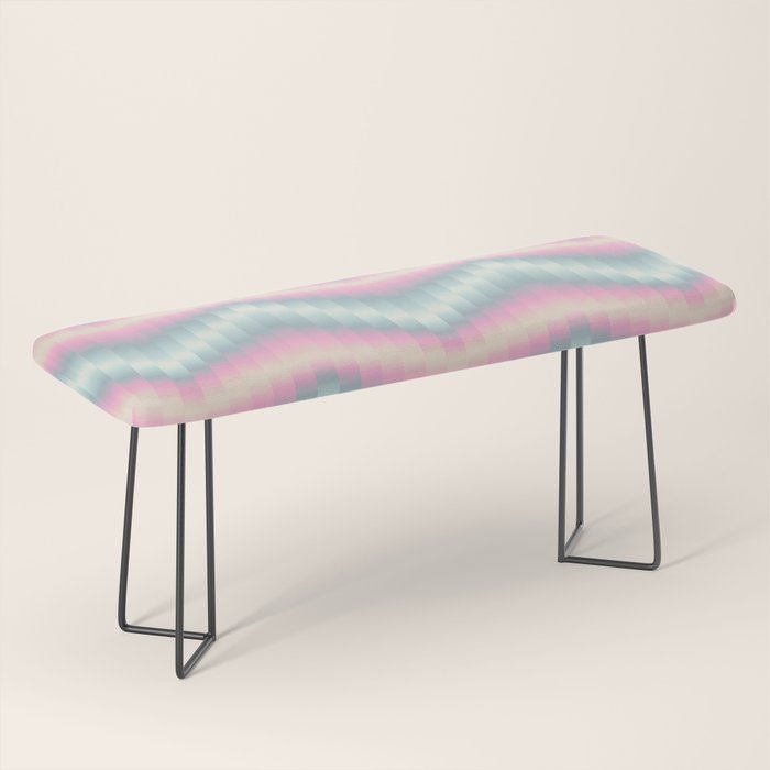 Blurred holographic Zigzag Bench Gallery Image 1
