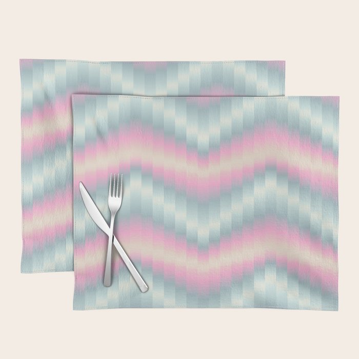 Blurred holographic Zigzag Placemat Gallery Image 1