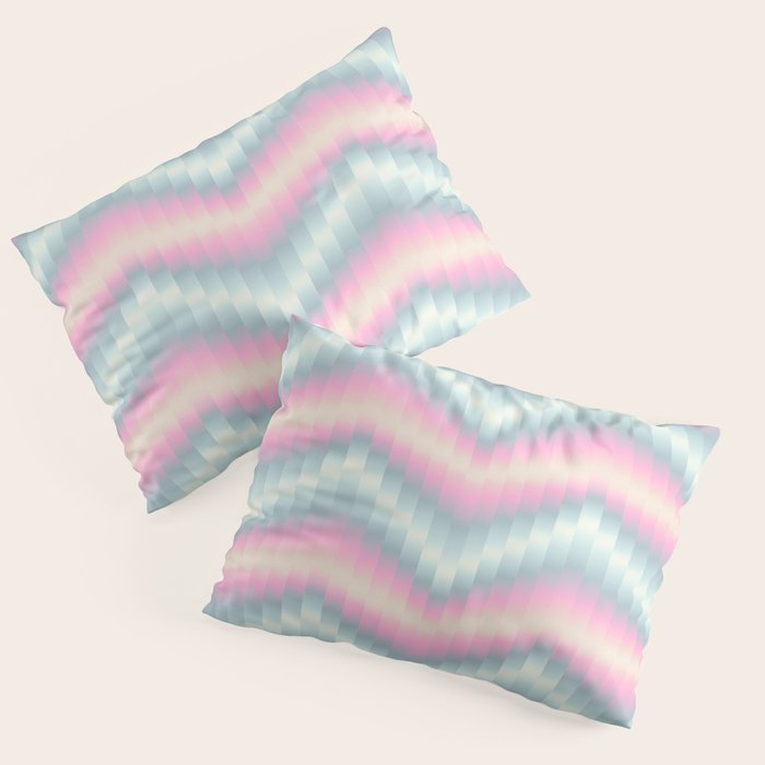 Blurred holographic Zigzag Pillow Sham Gallery Image 3