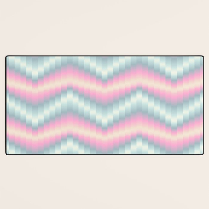 Blurred holographic Zigzag Desk Mat Gallery Image 3