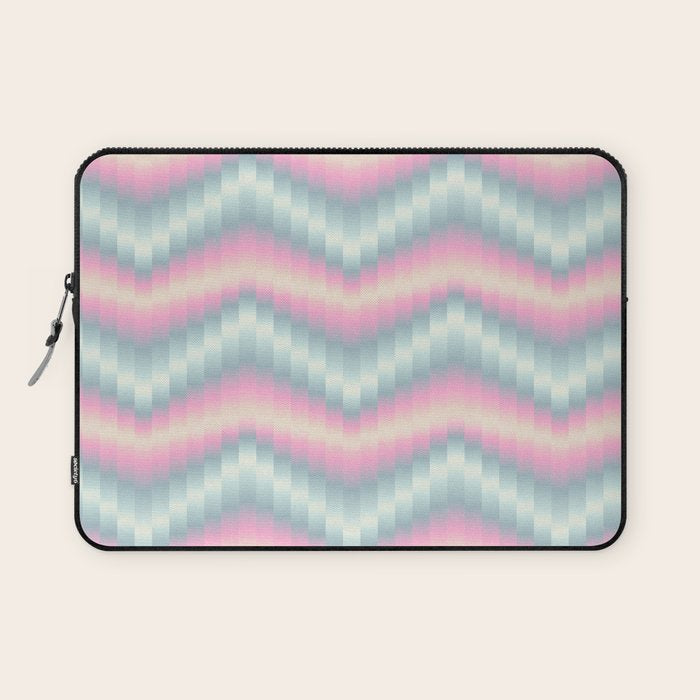 Blurred holographic Zigzag Laptop Sleeve Gallery Image 1