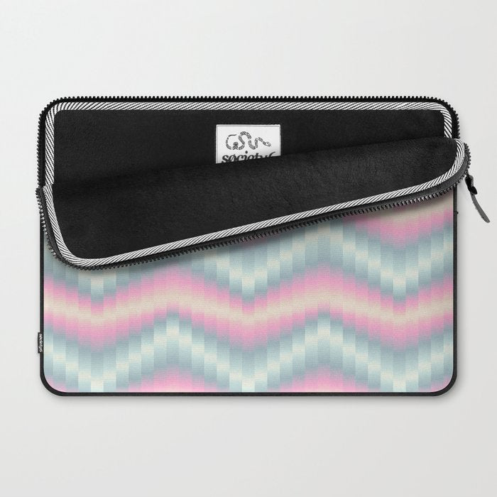 Blurred holographic Zigzag Laptop Sleeve Gallery Image 2