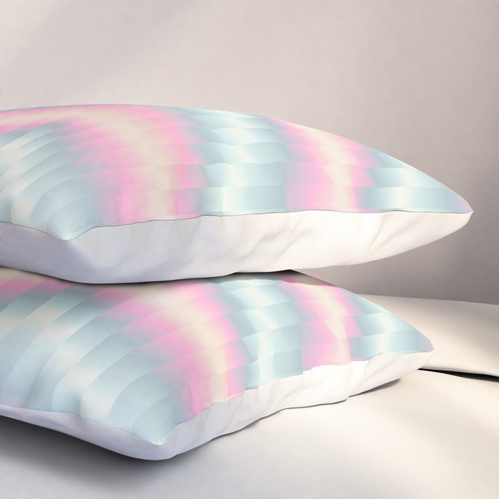 Blurred holographic Zigzag Pillow Sham Gallery Image 3