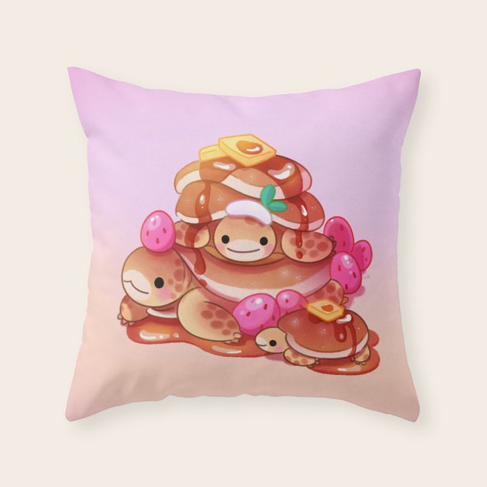 Pancake tortoise Throw Pillow Gallery Image 1
