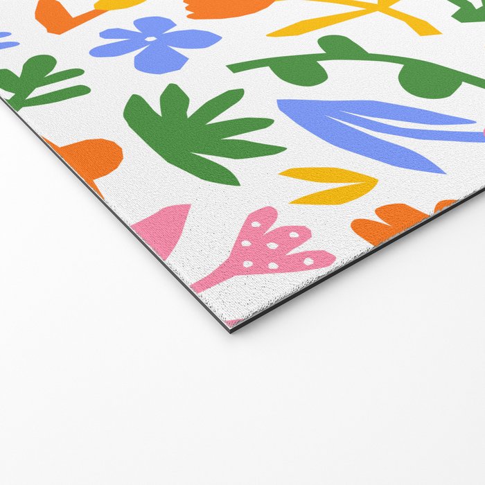 Colorful abstract flower art pattern Welcome Mat Gallery Image 2